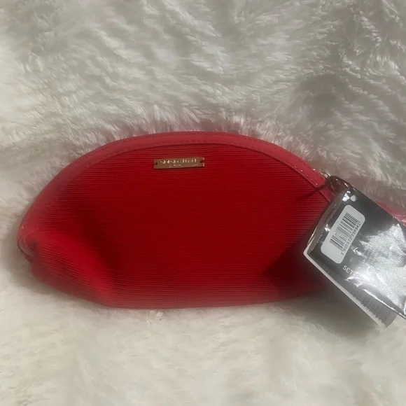 Giorgio Armani Red Cosmetic Pouch with Gold Emblem - Picture 3 of 10